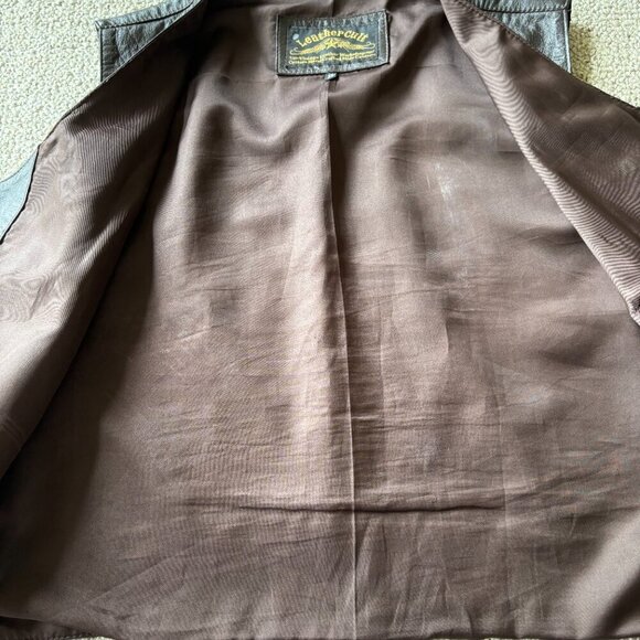 Leather Cult Custom Hand Crafted Hide Couture Brown Leather Vest – XL - Picture 5 of 10